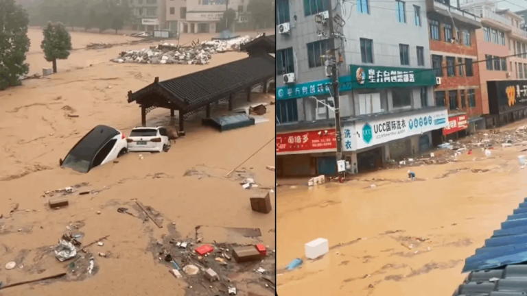 சீனாவின் Fujian மாகாணத்தில் கனமழை: பல பகுதிகளில் வெள்ளப்பெருக்கு