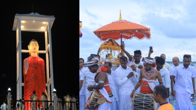 யாழ்ப்பாணம்-நயினாதீவில் 88 அடி உயரமுடைய புத்த சிலை திறந்து