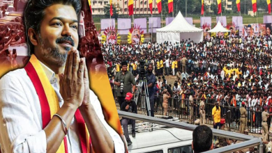 பலத்த பாதுகாப்புடன் வெற்றிச்சான்றிதழ் பெற புறப்பட்ட விஜய்