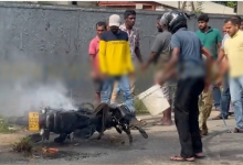 பயணத்தின் போது தீப்பற்றிய உந்துருளி – பொதுமக்களின் துரித நடவடிக்கையால் பெரும் விபத்து தவிர்ப்பு