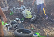 திருகோணமலையில் பயங்கர விபத்து; தீயில் கருகிய ரேசிங் மோட்டார் சைக்கிள்
