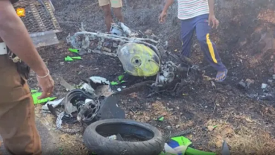 திருகோணமலையில் பயங்கர விபத்து; தீயில் கருகிய ரேசிங் மோட்டார் சைக்கிள்