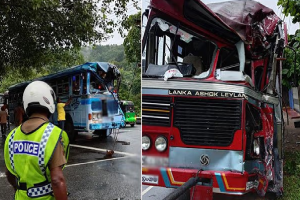 கேகாலையில் நேருக்கு நேர் மோதிய இரண்டு பேருந்துகள் – 20 பேர் காயம்