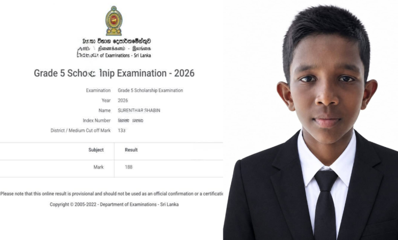 புலமைப்பரிசில் பரீட்சையில் யாழ் மாணவன் சாதனை: தமிழ்மொழியில் அகில இலங்கை முதலிடம்