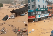 சீனாவின் Fujian மாகாணத்தில் கனமழை: பல பகுதிகளில் வெள்ளப்பெருக்கு