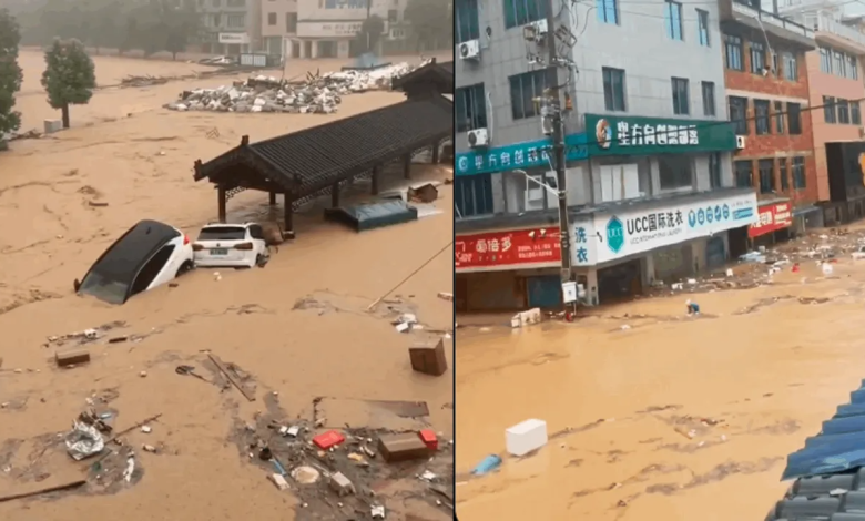 சீனாவின் Fujian மாகாணத்தில் கனமழை: பல பகுதிகளில் வெள்ளப்பெருக்கு